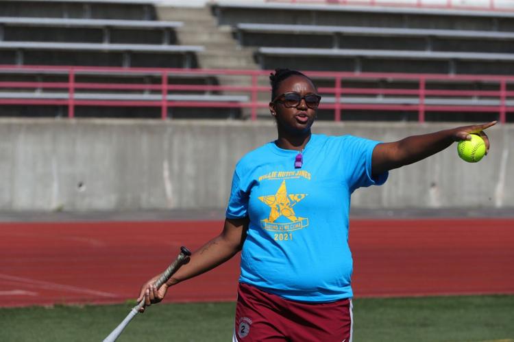 Yanava "Navi" Hawkins is leading the girls softball camp