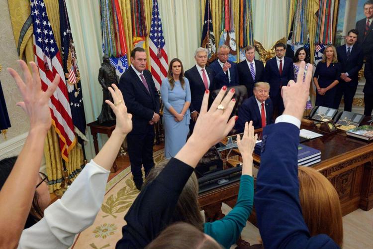 Natalie Harp showed Trump coverage clips before he issued media ban