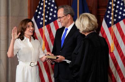 After ceremonial swearing in, Hochul says, 'I want people to believe in their government again'