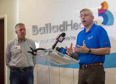 health ballad swvatoday rapid testing covid deaton speaks ceo levine listens coo alan eric conference president press left right