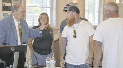 Rocky Sims, Ken Heath town council meeting