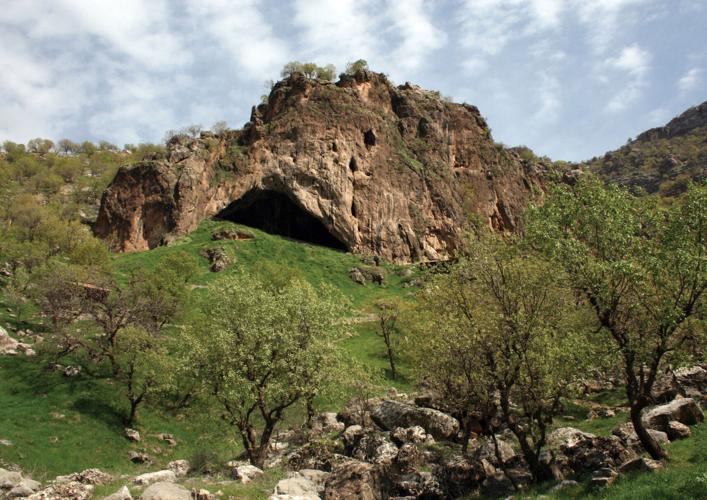 The entrance to Shanidar Cave in Iraq’s Kurdistan region, a site of important Neanderthal remains