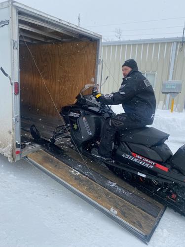 Deputy on snowmobile