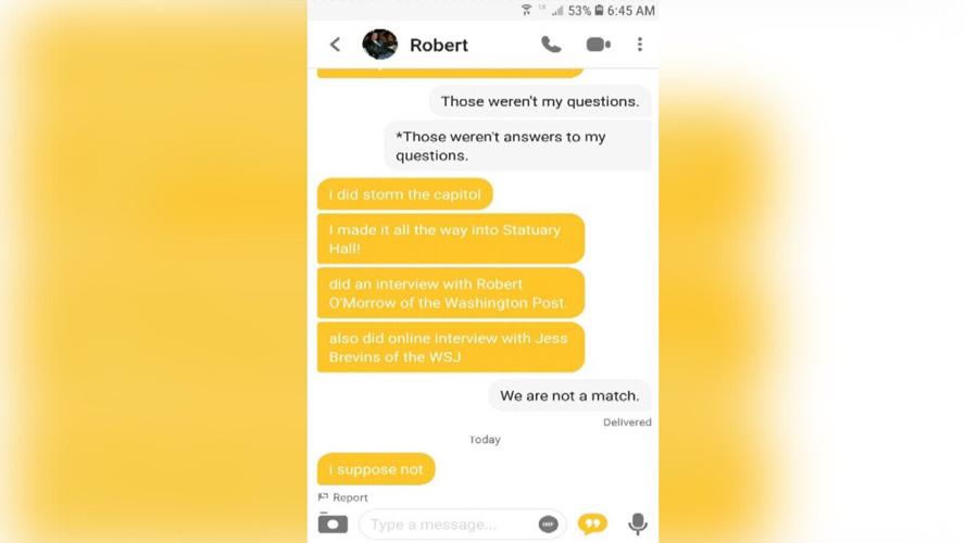 Capitol rioter arrested after being turned in by match on online dating app Bumble
