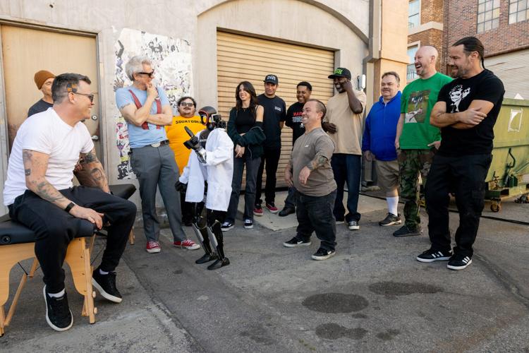 Steve-O receives a prostate exam from a robot in a scene from "Jackass: Best and Last."