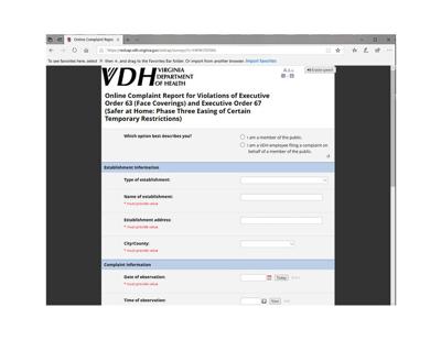 VDH complaint capture