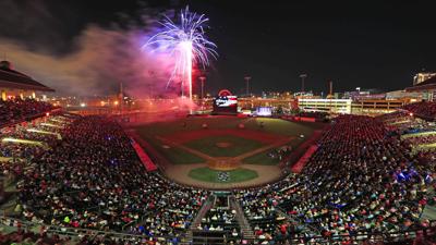 Fireworks at the Bison game