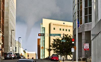 Funnel cloud in Downtown Madison