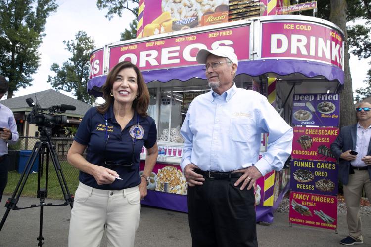 Kathy Hochul and Richard Ball at the Fair