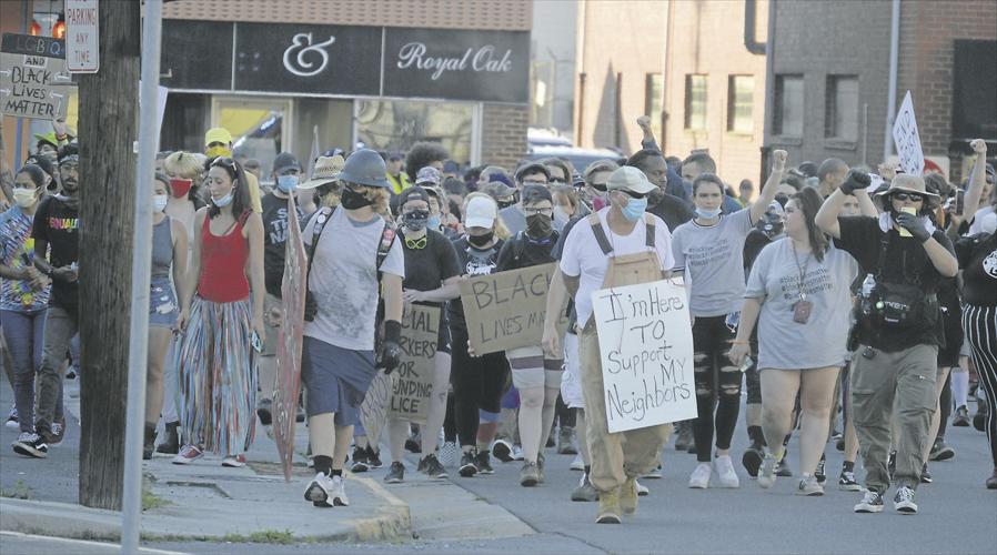 BLM marching