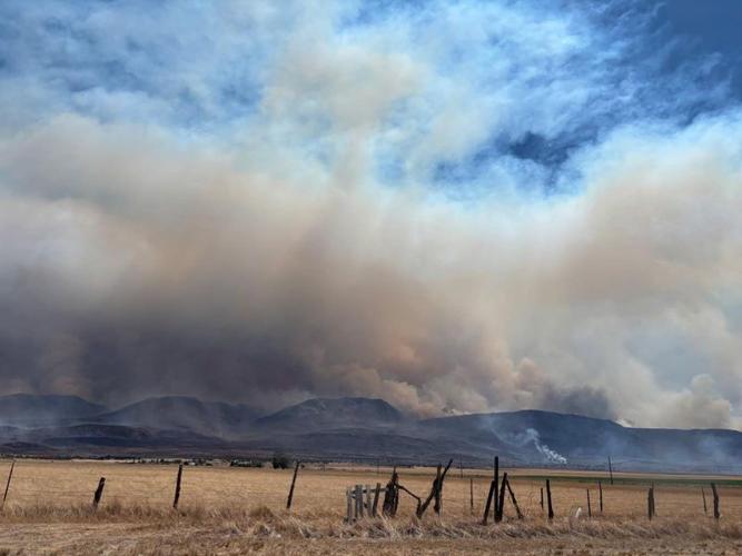 The Widemouth 2 Fire burning in central Utah, in an image shared on Aug. 3, 2026, by the U.S. Forest Service via the Incident Information System.