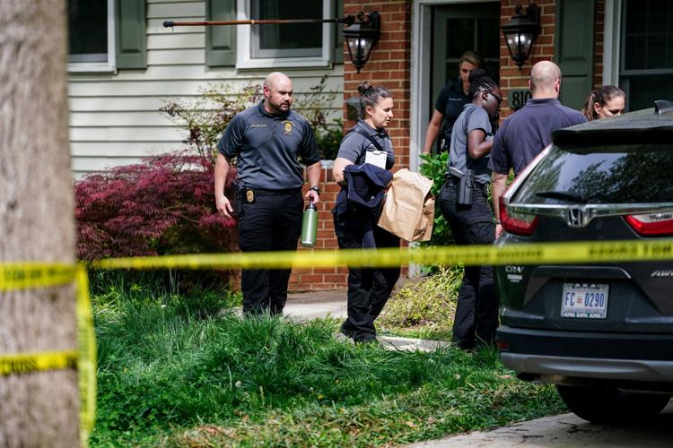 Police at the home of former Virginia Lieutenant Governor Justin Fairfax, after he shot and killed his wife Cerina Fairfax and himself, according to police