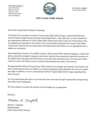 Giles Public Schools Release 02-07