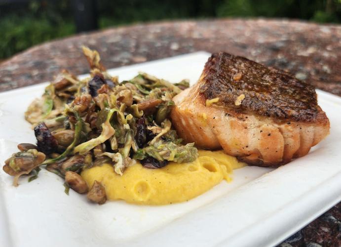 The cast iron-seared river trout was, without a doubt, my favorite plate of the new items sampled. Flawless crackly skin and beautiful fall-apart filet. This one's at the Bramblewood Bites booth.
