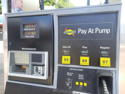 Corner Sunoco gas pump