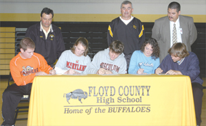 Five Buffs sign college grants