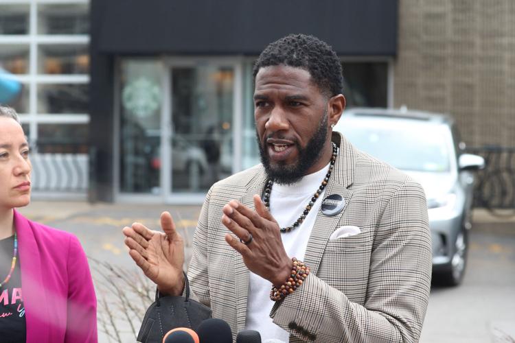 Jumaane Williams running for governor spoke to Starbuck's workers who want to unionize (copy)