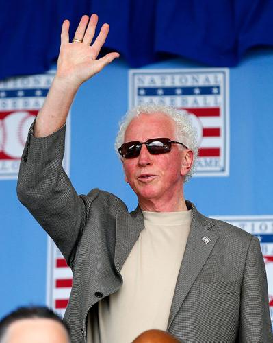 Hall of Famer Don Sutton is introduced during the Baseball Hall of Fame induction ceremony at Clark Sports Center on July 27, 2014, in Cooperstown, New York.