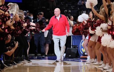 Dick Vitale during the SEC tournament at Amalie Arena on March 12, 2022, in Tampa, Florida.