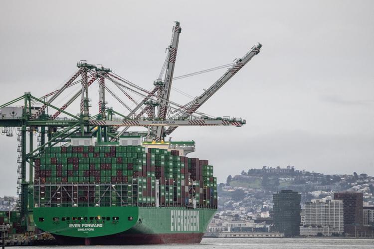 FILE PHOTO: Shipping containers at the port of Oakland , California