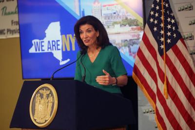 Gov. Kathy Hochul Covid briefing at ECMC (copy)