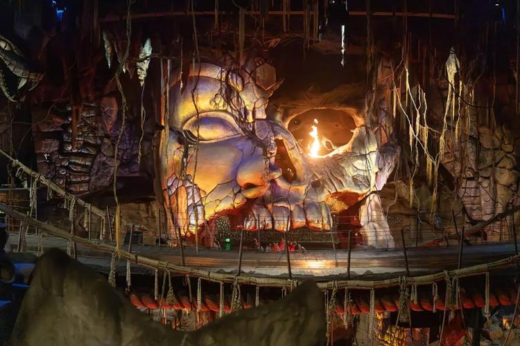 The centerpiece scene of Disneyland’s Indiana Jones Adventure, which just received a six-week refurbishment.