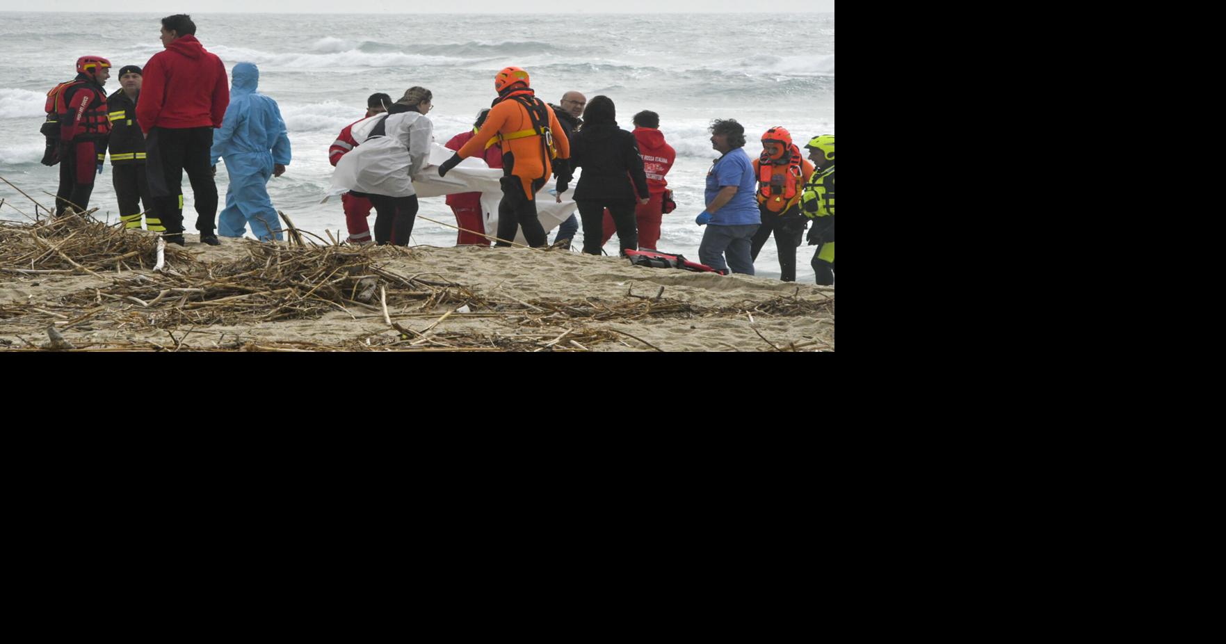Migrant boat breaks apart off Italy; 43 dead, 80 survivors