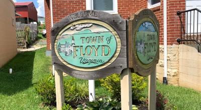 The Town of Floyd sign