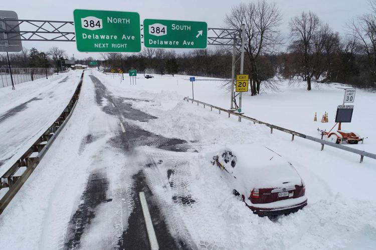 Buffalo Blizzard abandoned vehicles Route 33