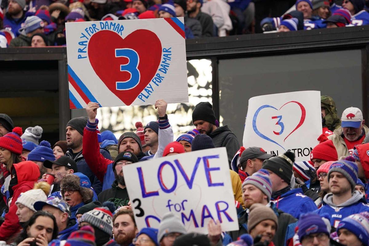 Bills Patriots Love for Damar Hamlin
