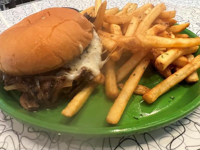 Lachele's Fine Foods in the Highland Park neighborhood of Des Moines has the Jake's Something with a smash patty, mozzarella, sautéed mushroom, grilled onion, stoneground mustard and mayo on a potato roll.