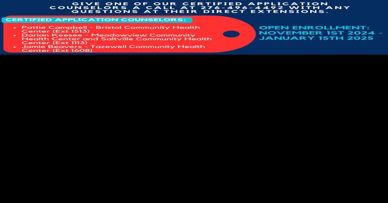SWVA Community Health Systems provides help with Open Enrollment