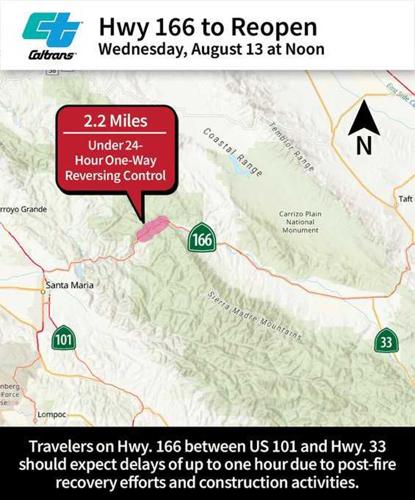 Highway 166 is open to the coast, but expect delays | News ...