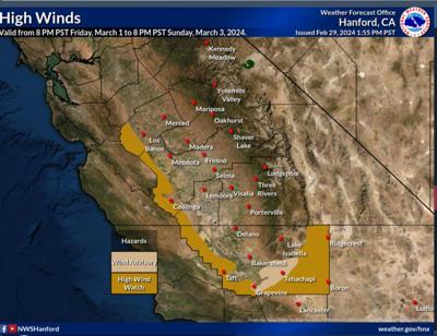 HIgh wind warning covers western Kern County | News | taftmidwaydriller.com
