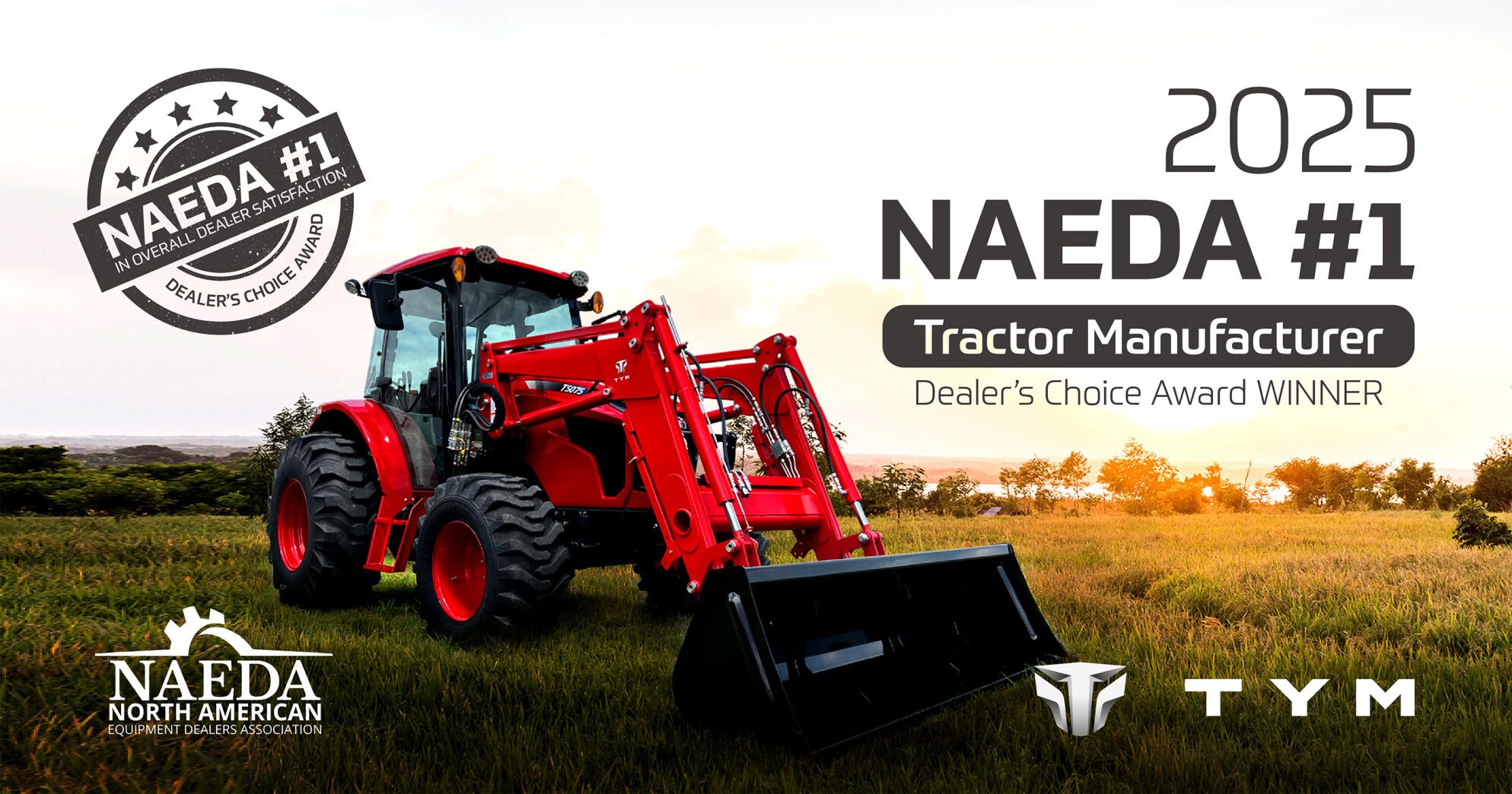 TYM awarded the 2025 Dealer's Choice Award by the North American Equipment Dealers Association (NAEDA)