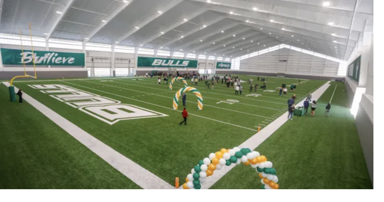 USF opens 22M indoor practice facility. Next up an oncampus football stadium