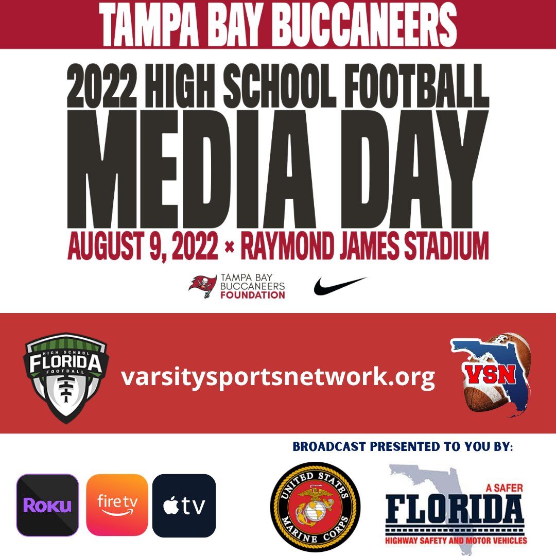 Bucs hosting High School Football Media Day at Raymond James, Sports