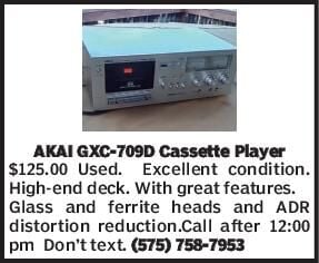 AKAI GXC-709D Cassette Player $125.00 | Items For Sale | taosnews.com