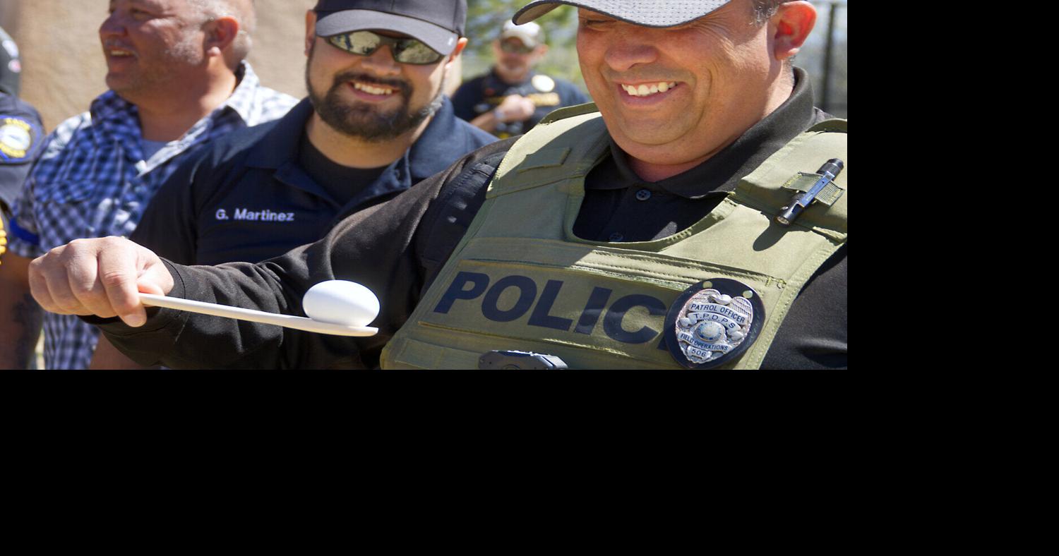 Coffee With the Cops event welcomes spring with fun and games