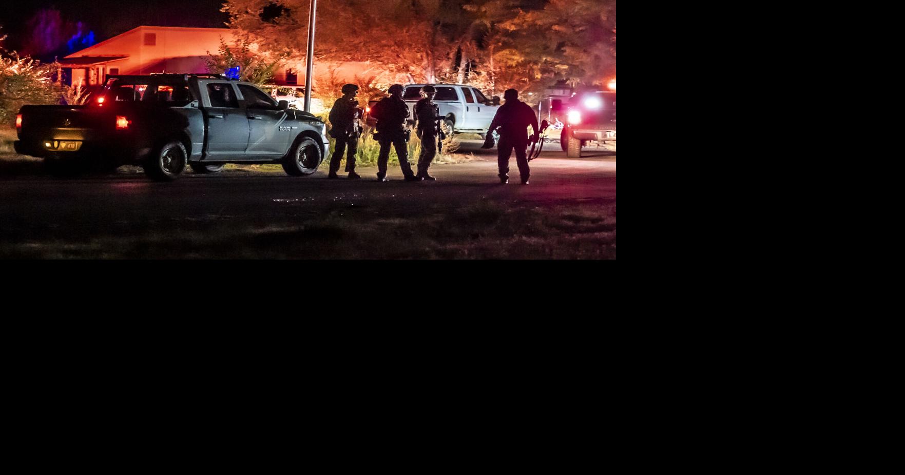 New Mexico State Police surround residence at Gusdorf Place in Taos ...