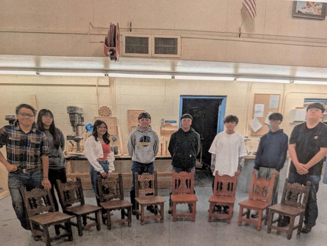 Peñasco Independent School District's Woodshop class