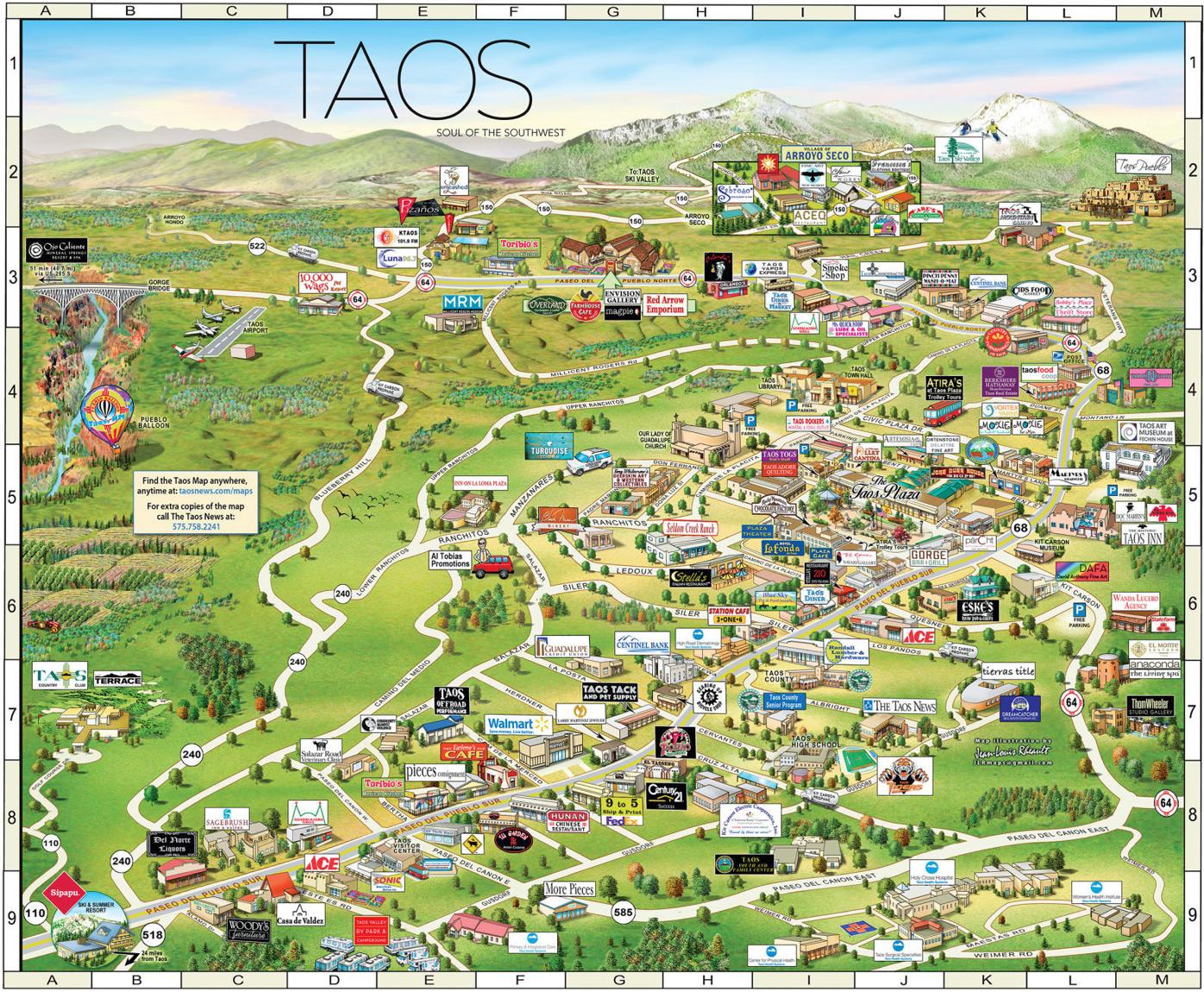 Taos County Zoning Map Taos Illustrated Map 2017 | | Taosnews.com