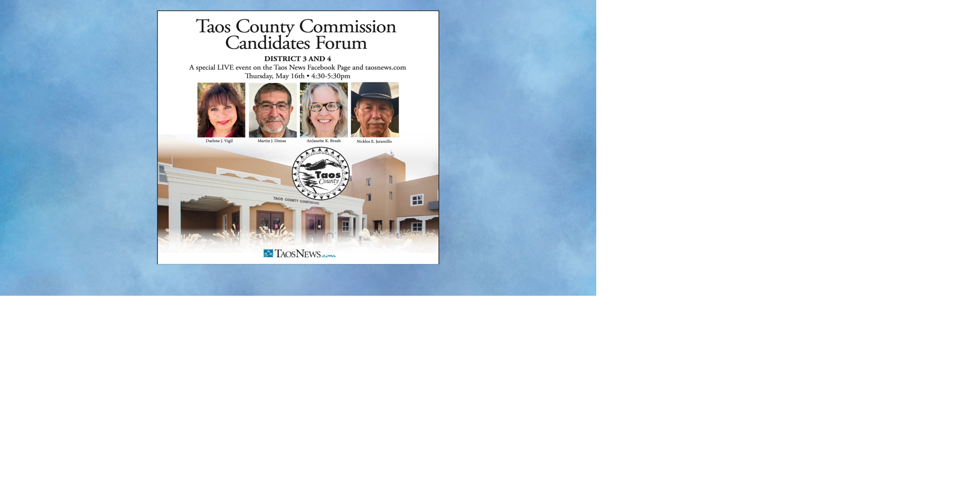 TODAY - Taos County Commission Candidates Forum | | taosnews.com