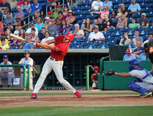 Minor League Baseball - Threshers Baseball celebrating Veteran