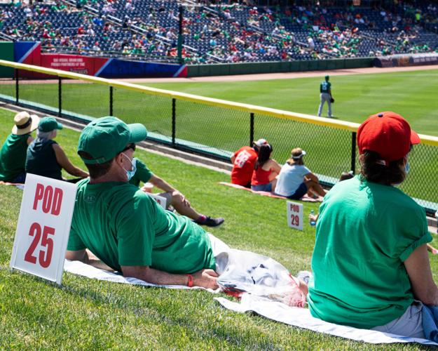 Phillies fans enjoying St. Patrick's Day festivities in Clearwater