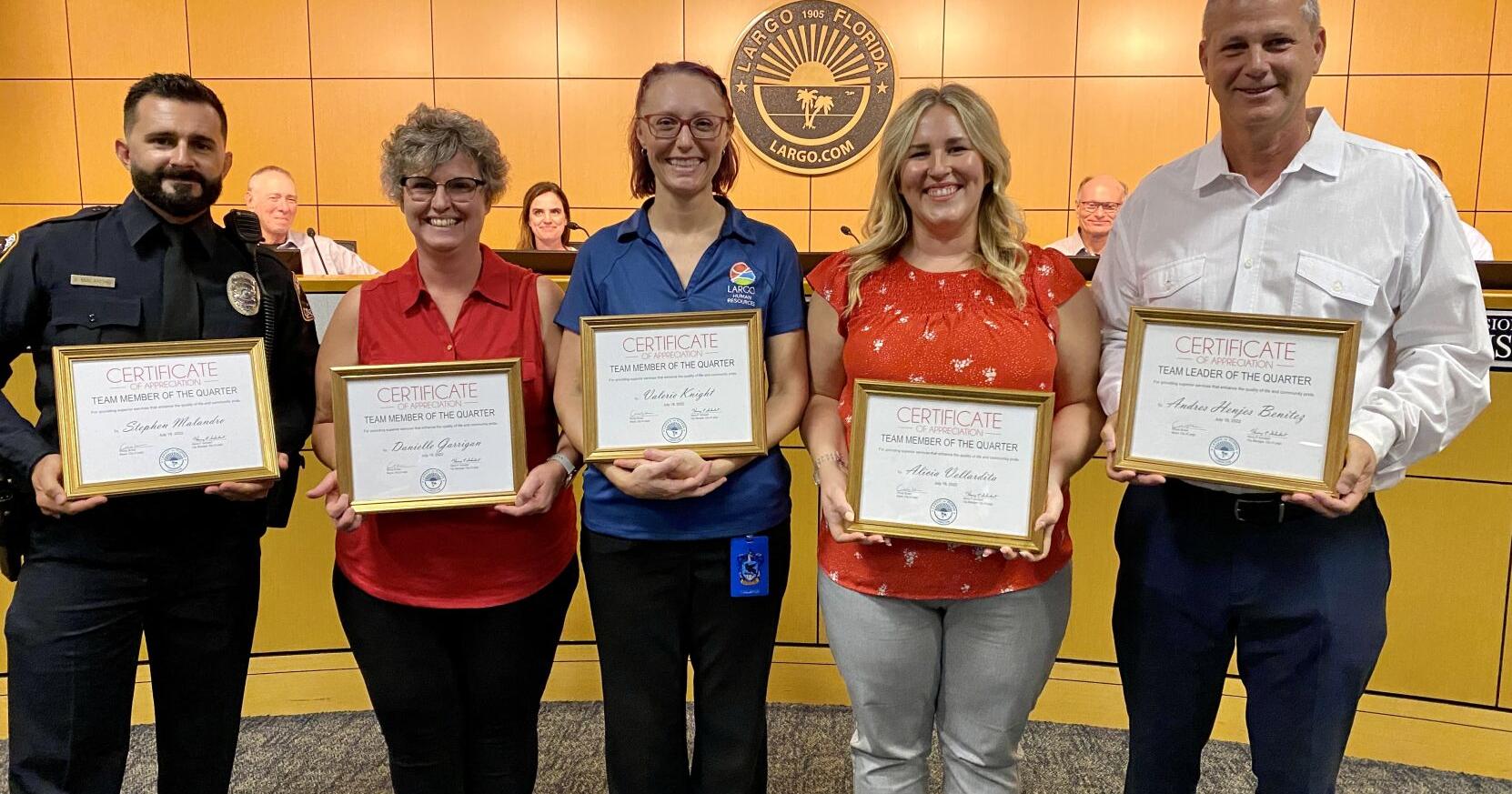 Largo commission honors staffers - Vimarsana News