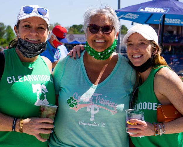 Phillies fans enjoying St. Patrick's Day festivities in Clearwater