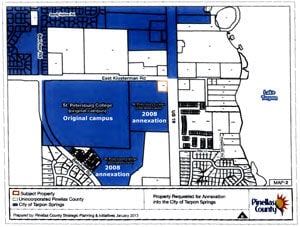 spc tarpon campus map County Oks Annexation To Tarpon Springs Palm Harbor Tbnweekly Com