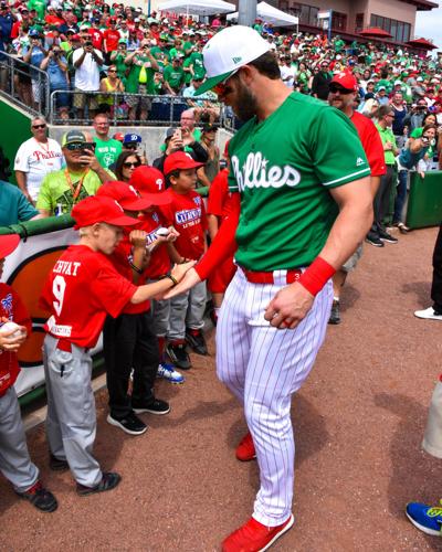 Phillies fans enjoying St. Patrick's Day festivities in Clearwater