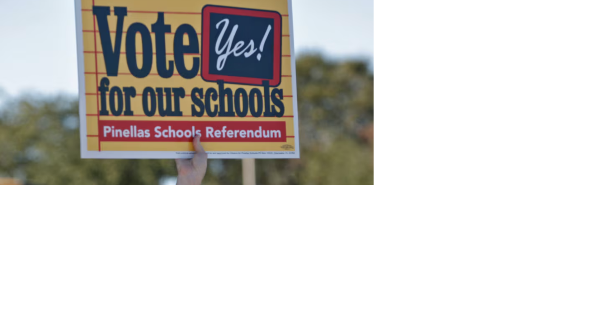 Pinellas voters OK school property tax referendum; Blaxberg wins school